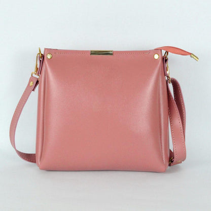 Peach Pink Crossbody Leather Bag for Women | Compact & Stylish Shoulder Bag by ApnaBag.shop