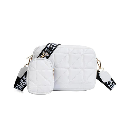 Trendy White Quilted Crossbody Bag with Mini Pouch – Casual & Stylish Sling | ApnaBag.shop