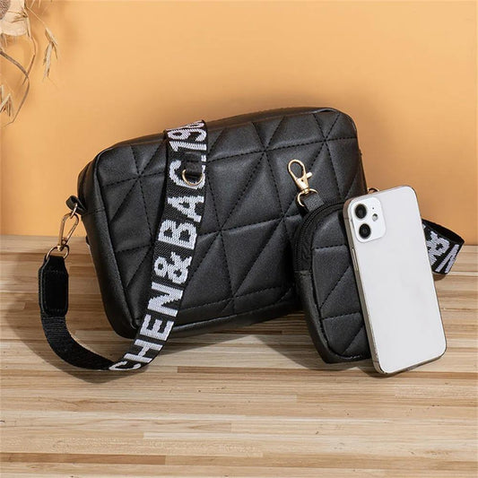 Trendy White Quilted Crossbody Bag with Mini Pouch – Casual & Stylish Sling | ApnaBag.shop