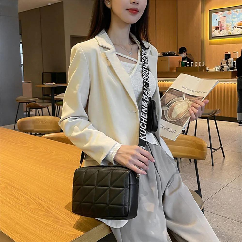 Trendy White Quilted Crossbody Bag with Mini Pouch – Casual & Stylish Sling | ApnaBag.shop