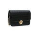Black Faux Leather Chain Sling Bag for Women – Elegant Shoulder Purse with Gold Lock | ApnaBag.shop