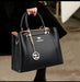 Luxury Black Textured Handbag – Premium PU Leather Tote | ApnaBag.shop