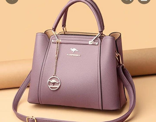 Lavender Elegance Handbag | Stylish PU Leather Shoulder Bag for Women – ApnaBag.shop