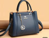 Navy Luxe Handbag | Elegant PU Leather Shoulder Bag for Women – ApnaBag.shop