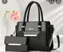 Elegant Black 2-in-1 Glossy Handbag Set | Premium PU Leather | Sleek & Stylish – ApnaBag.shop