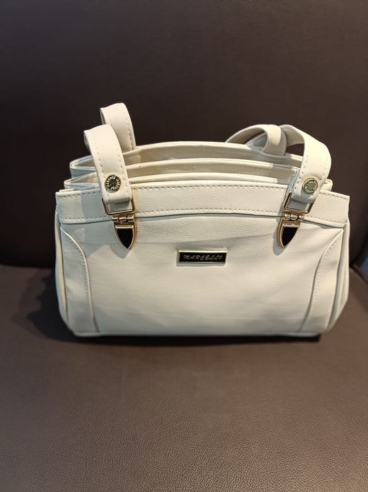 Elegant White Shoulder Bag – Marcello Style Handbag – ApnaBag.shop