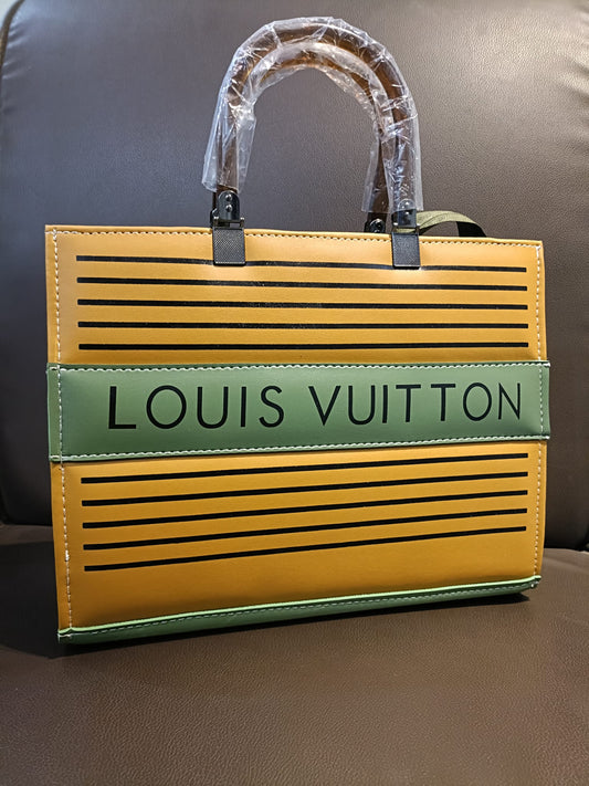 Luxury Yellow-Green Tote Handbag – Louis Vuitton Style – ApnaBag.shop