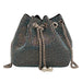 Luxury Rhinestone Bucket Bag | Crystal Evening Shoulder Bag | Party Wear Handbag with Pearl Details