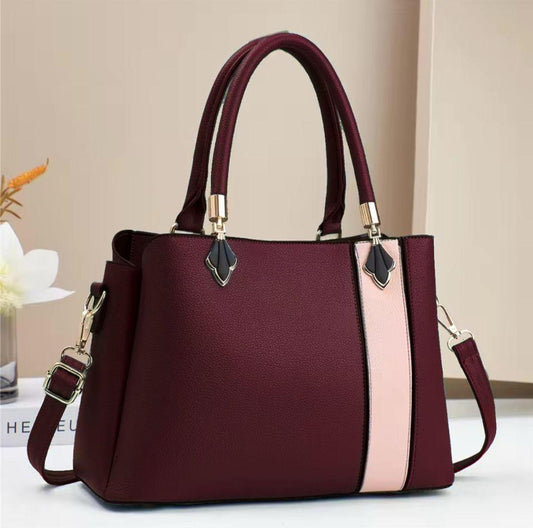 Maroon Handbag for Women | Elegant Contrast Design | Shoulder & Hand Carry | Formal & Casual