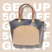 Premium GUCCI Black & Beige Handbag for Women | Wooden Handle | Elegant Formal & Casual Look