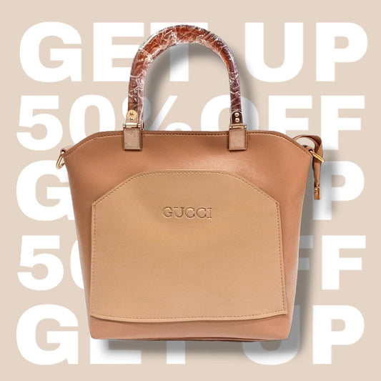 GUCCI Inspired Premium Tan & Beige Handbag for Women | Stylish Two-Tone Shoulder Bag | Perfect for Daily & Party Wear
