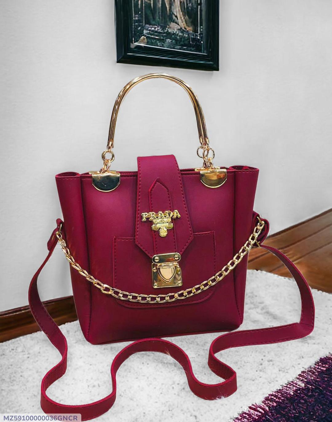 Premium Maroon Gold-Chain Shoulder Bag for Women | Elegant Designer Handbag by ApnaBag.shop