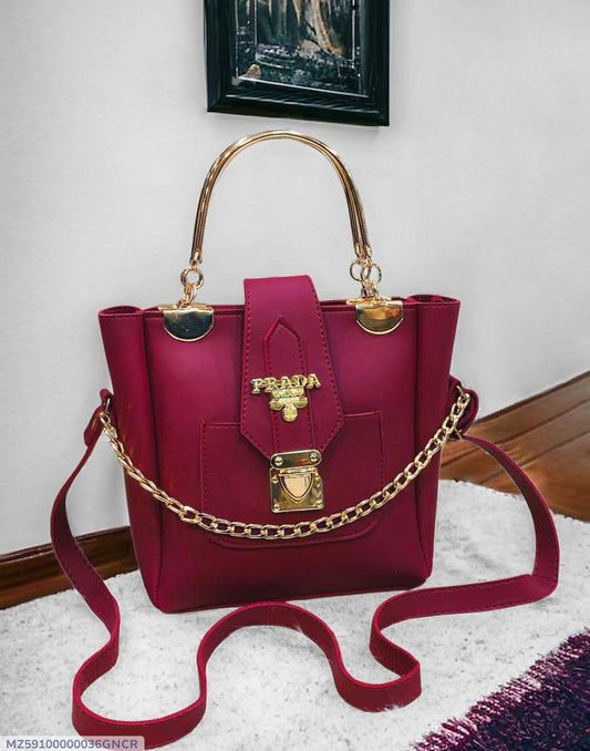 Premium Maroon Gold-Chain Shoulder Bag for Women | Elegant Designer Handbag by ApnaBag.shop