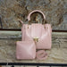 Blush Pink 2-in-1 Ladies Handbag Set with Gold Lock – Elegant & Daily Use Shoulder Bag | ApnaBag.shop