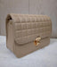 Minimal Chic Quilted Shoulder Bag – Beige Class with Gold Chain | ApnaBag.shop