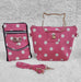 Polka Dot 2-Piece Pink Handbag Set with Cat Ear Handle | ApnaBag.shop