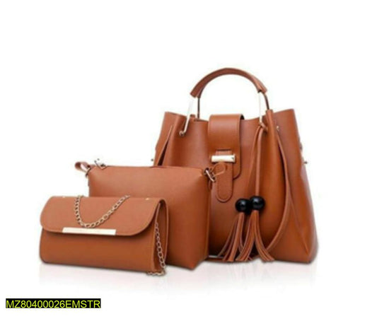 3-Piece Brown Handbag Set for Women – Stylish, Functional & Affordable